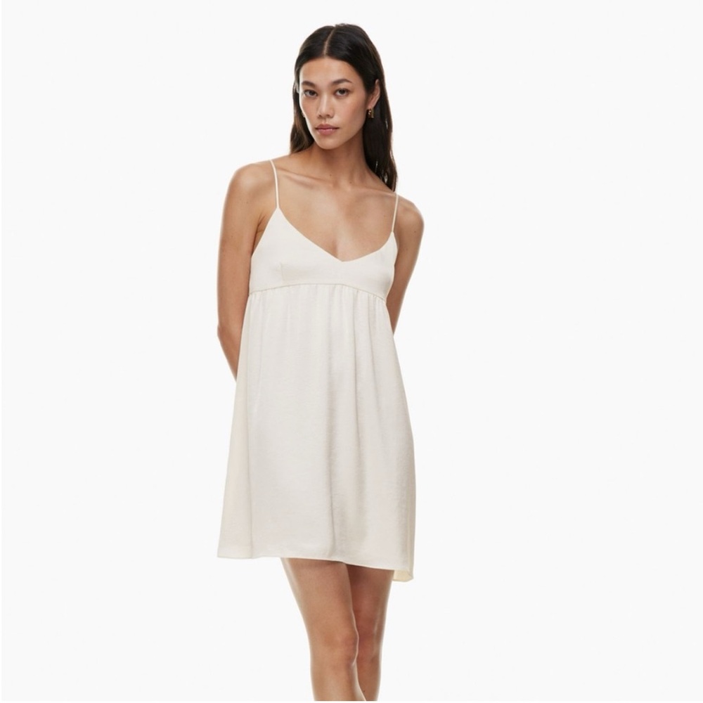 nwot Wilfred Lover satin dress xl light birch off wht